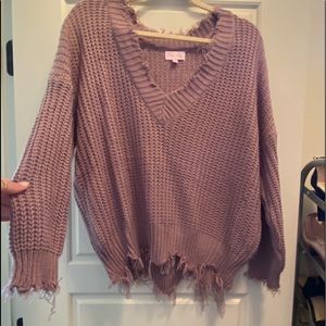 Small Pink Lily sweater